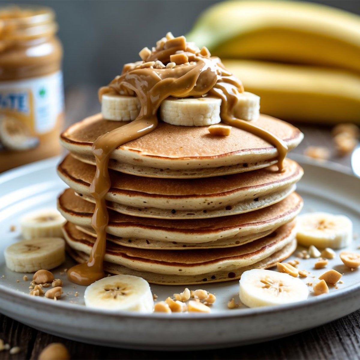 Stop Sugar Spikes: High-Protein Peanut Butter Banana Pancakes